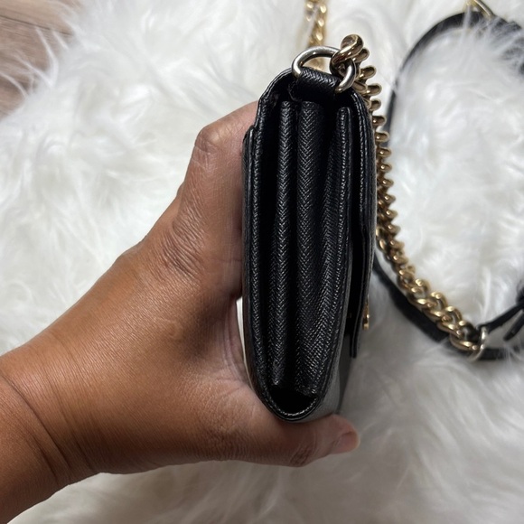 Michael Kors Black Crossbody Wallet Bag with Gold Chain - Picture 7 of 8